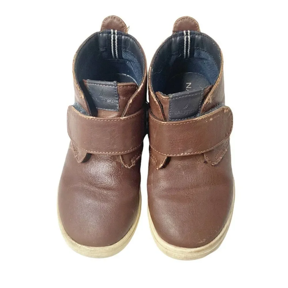 Boy’s Nautica Shoes Size 8/24 Brown Good Condition